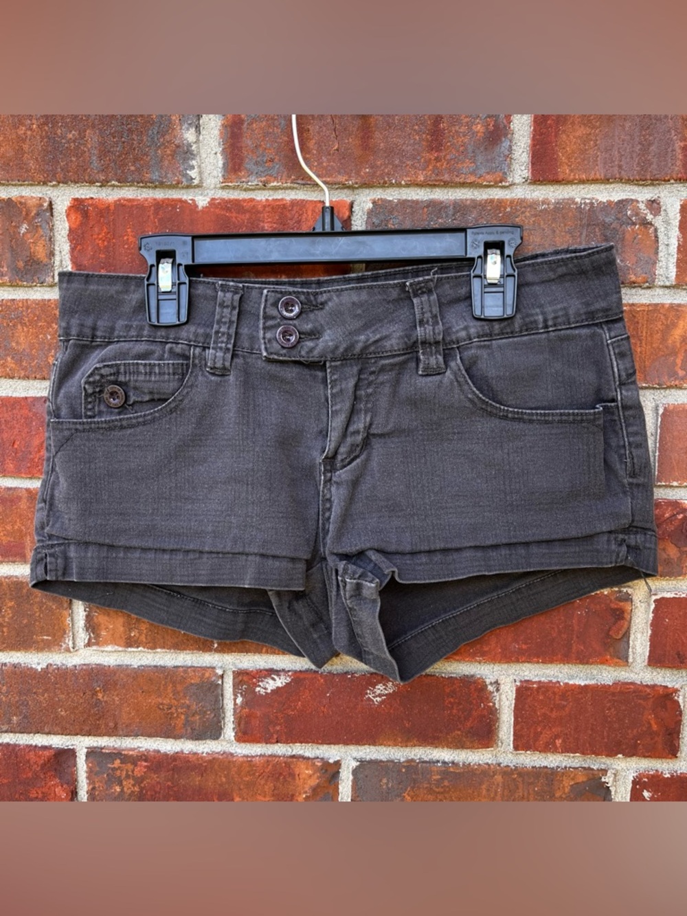 YMI Black Low-Rise Denim Shorts size 5